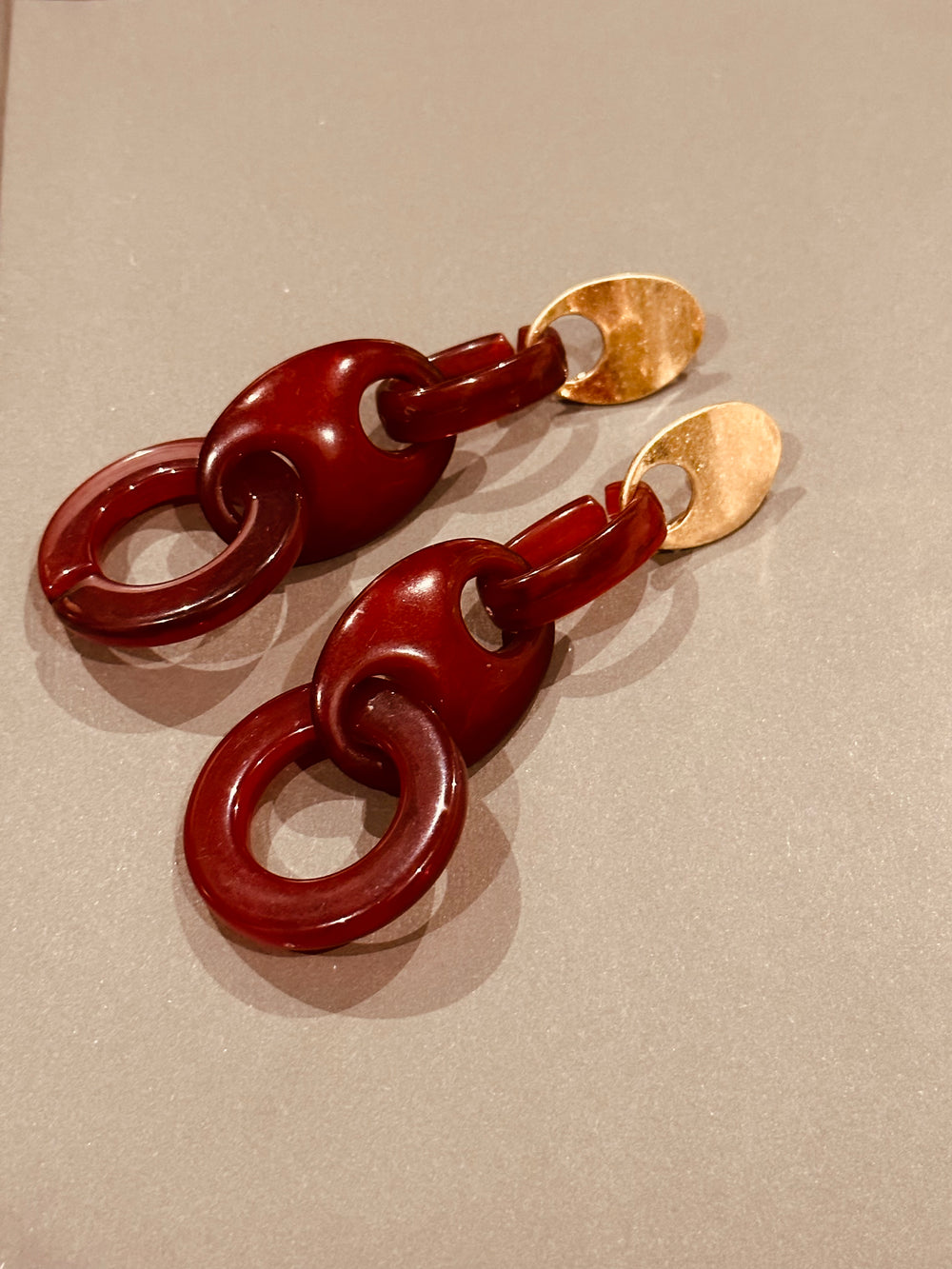 Happy Earrings Bordeaux Chain